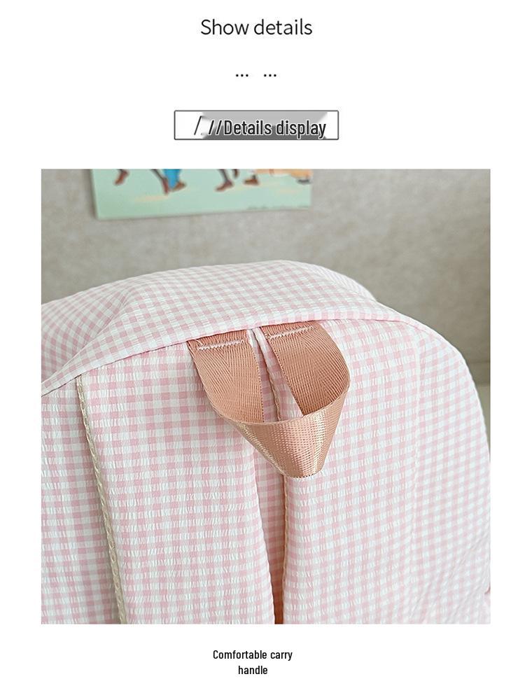 Высококачественный мягкий клетчатый рюкзак для девочек, предназначенный для поездок за границу — вместительный, подходит для учащихся средних, старших классов и студентов колледжей.