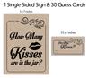 Inkdotpot How Many Kisses In The Jar Fill In Style Kraft Bridal Shower Game 1 Sign 30 Cards