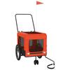 Bicycle Trailer for Dogs Orange and Black Oxford Fabric & Iron