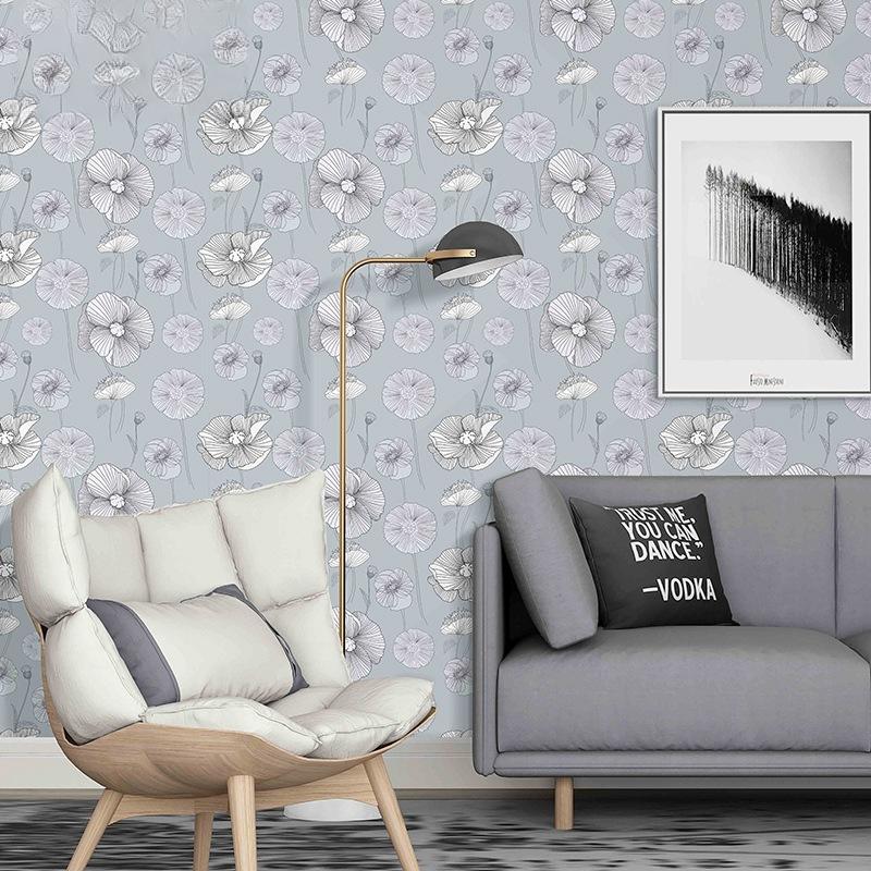 Waterproof PVC Self-adhesive Wallpaper Bedroom Background Wall Furniture Renovation Sticke