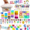 La Gacela Slime 25 шт. Ультралегкий 24-аквариумный фруктовый пенопластовый набор для создания стресса своими руками для начальной школы, набор для рождественского слайма, глина, глина, бутылки,