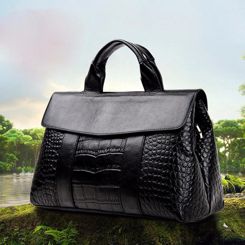 Design Sense Crocodile Handbag Fashion All-match Women's Bag Popular Large Capacity Bag