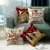 New Winter Linen Printed Pillow Case Christmas Holiday Sofa Decoration Home Pillow