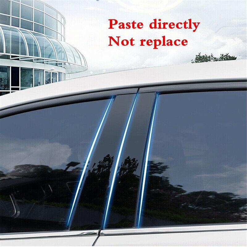 6PCS for 2011-2021 Dodge Charger Pillar Post Window Door Trim Cover Gloss Black