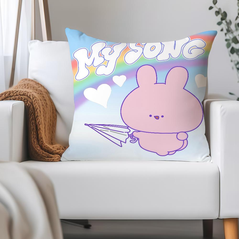 Cartoon A-Asamimichan Cute Pillow Case Applicable Space For Guest Rooms Interiors Cars Office House Decoration