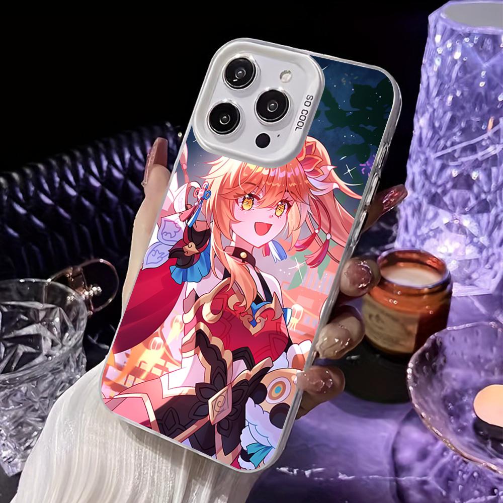 HSR Guinaifen White Translucent Mobile Phone Case for iPhone 17 16 15 14 13 12 11 X XR XS Air Pro Max Plus Colorful Cover