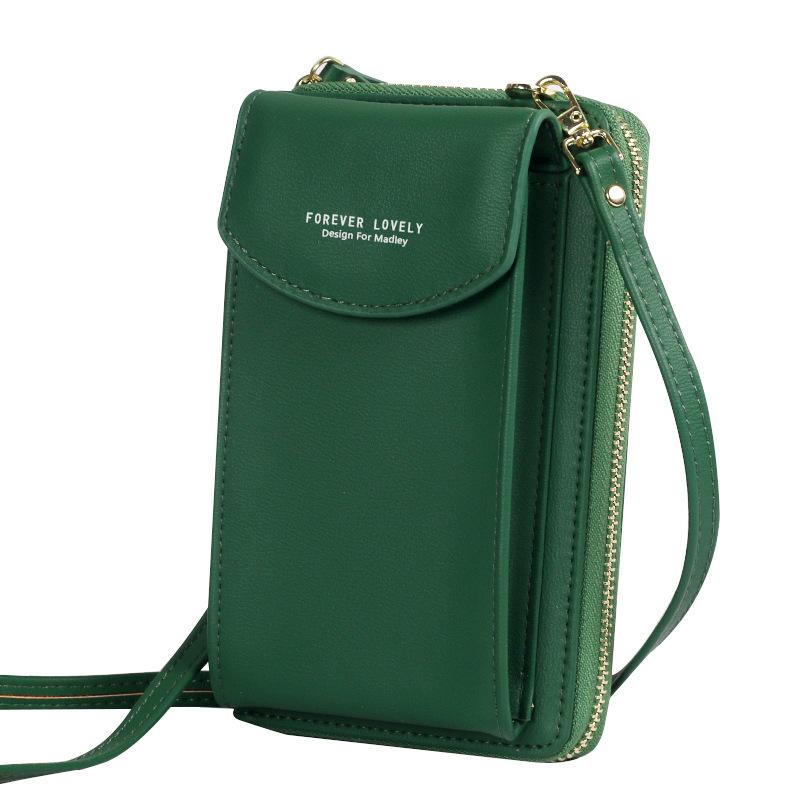 Women Crossbody Phone Bag Small Shoulder Purse Clutch Leather Zipper Handbag Card Holder