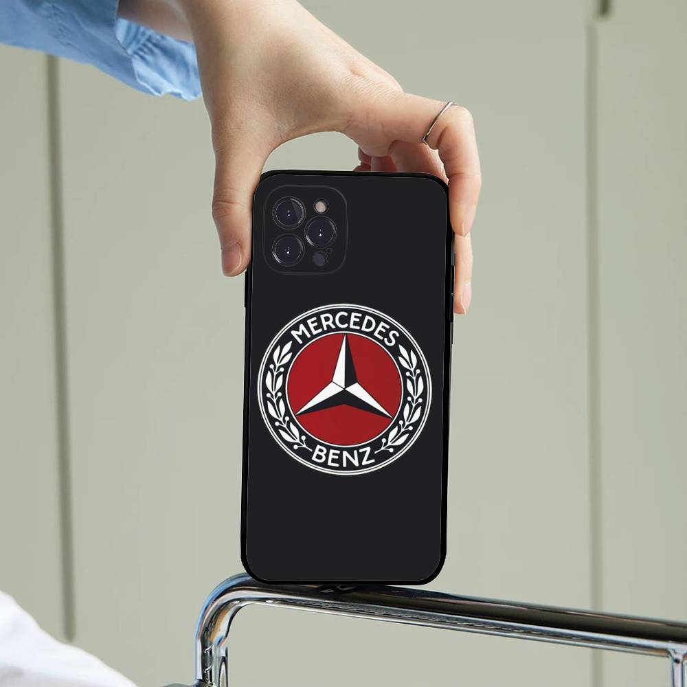 CRI1Car M-Mercedes-Benz Phone Case For IPhone 16 15 14 13 12 11 17 Pro Max Simplicity Back TPU Soft Case