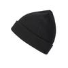 Weuiean Knit Beanie for Men and Warm and Solid and Women, 100% Cotton, Warm, Folded, Color, Unisex, Spring, Autumn, Winter, CMG-140 (Black)