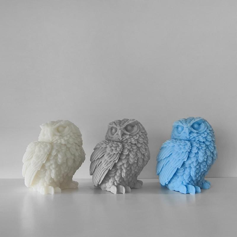 3D свеча форма животное сова силиконовые смолы формы ароматерапевтические свечи формы настольные украшения DIY ремесла украшения для дома