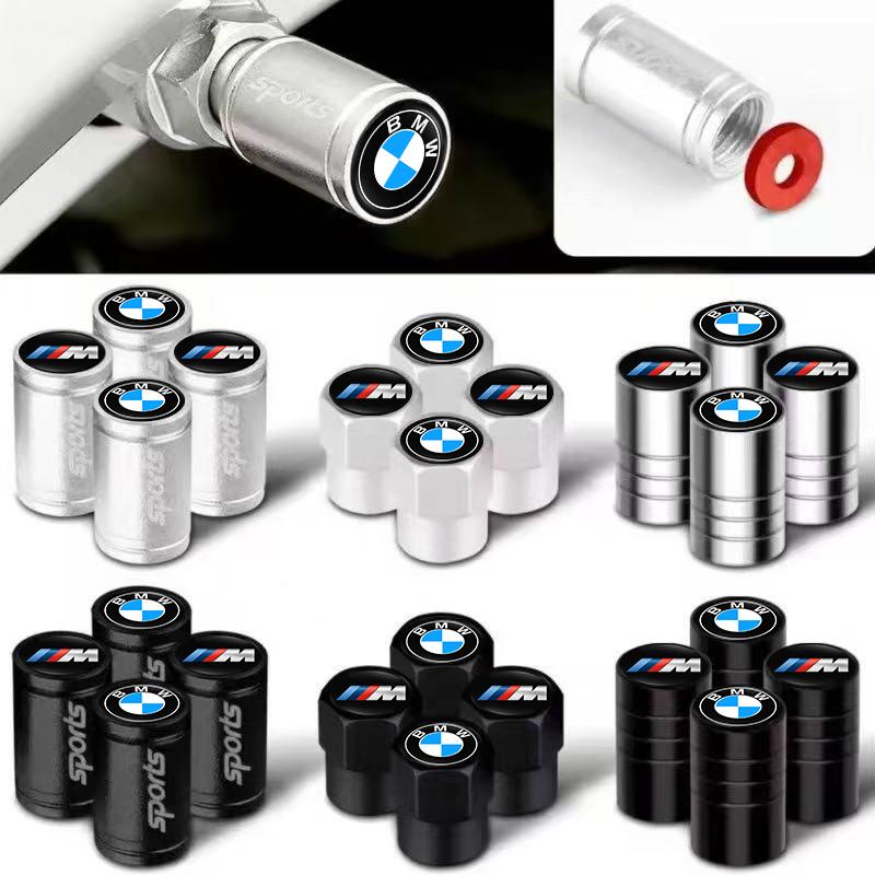 BBIZ5 4Pcs Car Wheel Tire Air Valve Caps Stem Cover with Color Brand Logo For BMW X1 X3 X5 F31 F30 F10 F11 E70 F25 F01 F02 F26 F23 F45