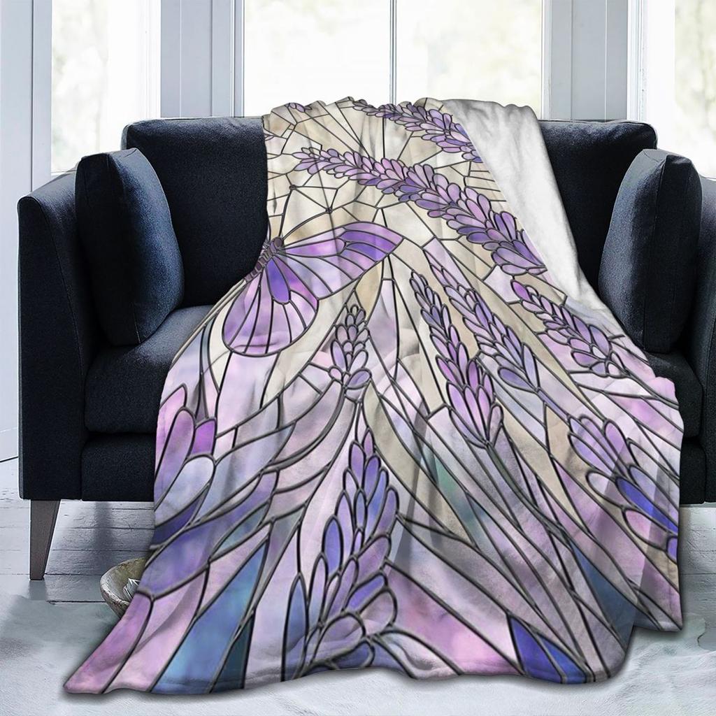Lavender Morning Bliss Blanket Flannel Sofa Throw Blanket Lightweight for Couch Bedding Outdoor Throws Bedspread Quilt