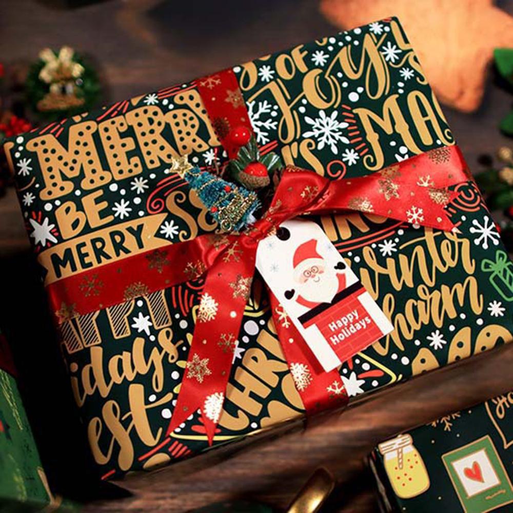 Decorative Packing Paper Patterned Christmas Wrapping Paper Festival Wrapping Paper Colorful For Celebrations Christmas Parties
