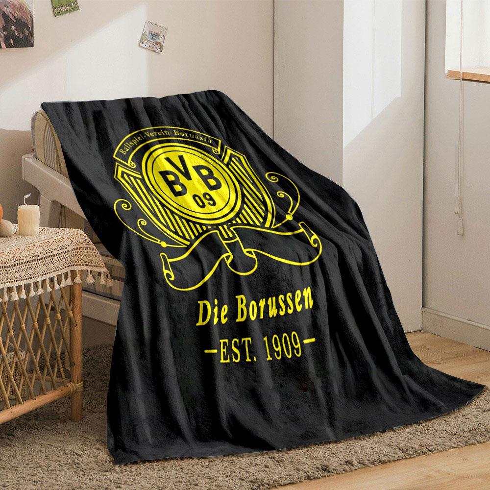 Borussia Dortmund Emblem print blanket soft and cozy perfect for the living room bed sofa or a nap,gift