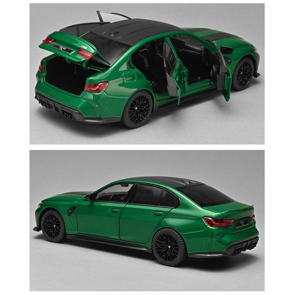 1:24 M3 CS LCI Alloy Car Models Metal Diecast Toys Vehicle with Simulation Sound and Light Sport Car Toys for Kids Birthday Gift