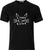 CRAZY CAT GIRL FUNNY HUMOR COTTON T SHIRT