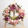 Artificial Peony Wreath Garland Rattan Home Decor Wedding Wreath Flower Home Door Decoration Wedding Centerpieces For Tables