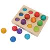 Color Sorting Wood Color Sorting Pegboard 12 Includes Wooden Balls and Early Educational Durable and Balls, Game, Wooden, Colors, Tray, Toy,