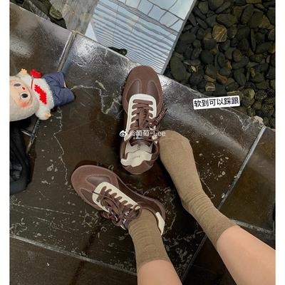 Мать винограда то же St. Мартин выходного дня~ кружевные узлы, сочетание цветов, круглый носок, повседневные, увеличивающие рост, немецкие тренировочные кроссовки, спортивная обувь для скейтборда