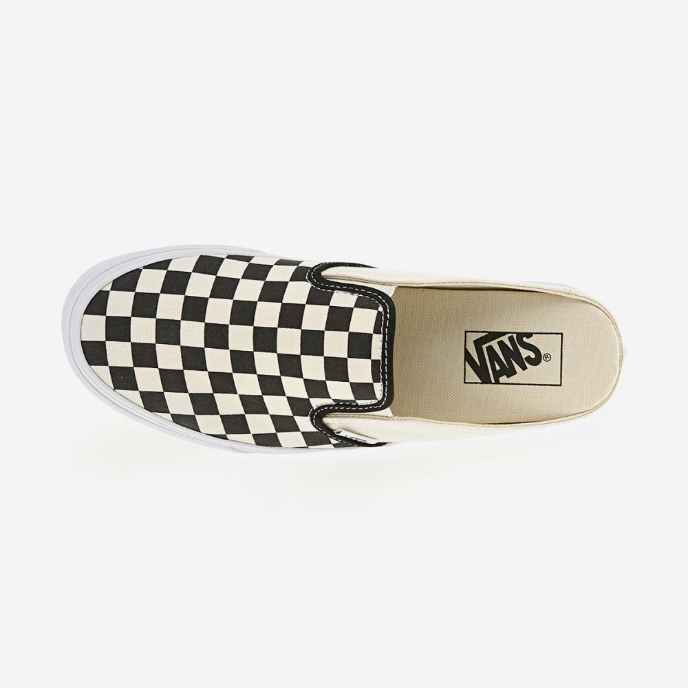 Vans Classic Slip On Mules   Checkerboard Black White Vn0004kteo1   Checkerboard  Black White