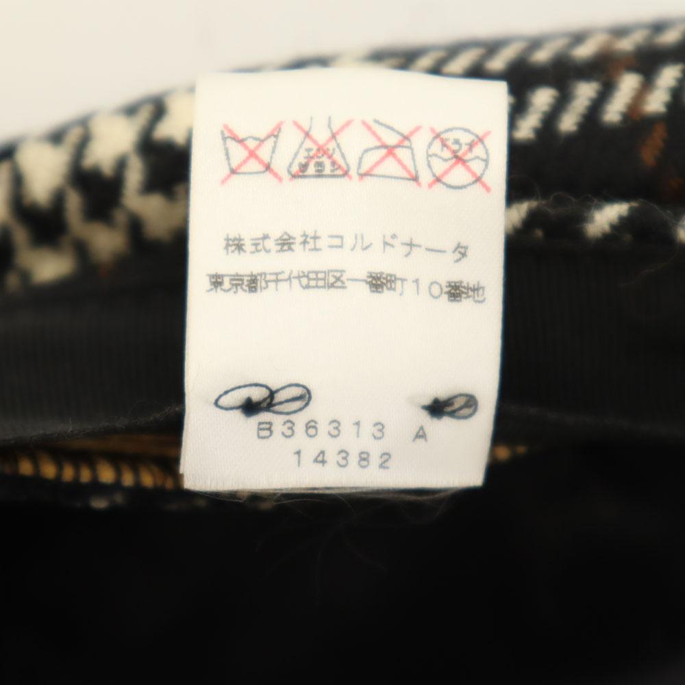 Borsalino Сделано в Италии шерсть Гусиная лапка Кепка Черная серия Женская Б/У