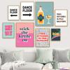 Unframed This Kitchen Is for Dancing Wall Art Poster Print Colourful Quote Funny Retro Canvas Painting Living Room Nursery Decor