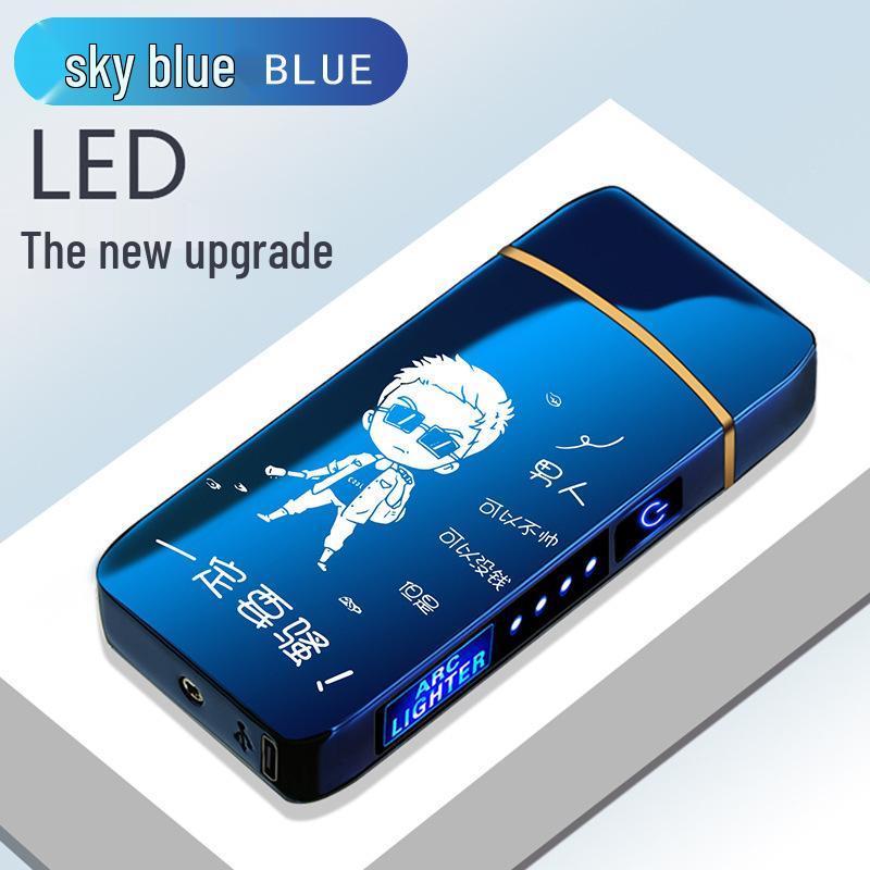 Высококачественная электронная ветрозащитная импульсно-дуговая зажигалка с USB-зарядкой и сенсорным управлением отпечатком пальца