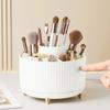 360° Rotating Makeup Brush Storage Box Desktop Makeup Tools Organizer Large Capacity Cosmetic Brush Lipstick Eyebrow Pen Rack