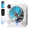 FELEMAN Wall-Mounted & Desktop Portable CD Player with Bluetooth, CD, FM, USB, and AUX Support, 5 Modes, FM Radio, +10 Skip Function, 5 EQ Effects,