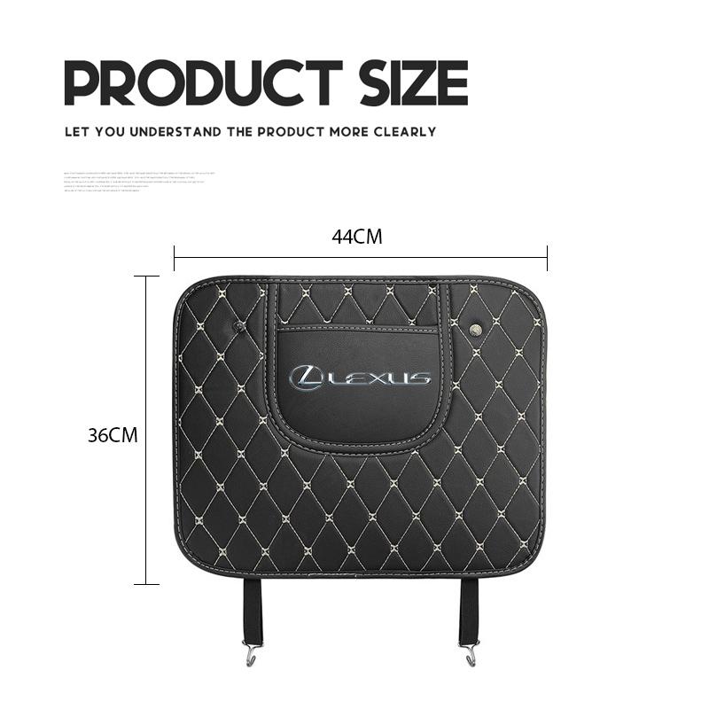 cssvbn1 Leather Car Anti-Kick Mats Auto Seat Back Protector Cover For Lexus F SPORT LBX NX RX 350h 450h ES UX 300e GS GX IS LS LX CT LC