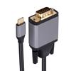 Кабель-переходник USB 3.1 Type-C на VGA USB-C, адаптер Type-C на VGA из алюминиевого сплава, шнур USB3.1 для HD-экрана для ПК, ноутбука, монитора
