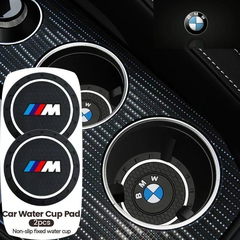 2025 Car For BMW 2Pcs Silica Gel Car Coaster Water Cup Anti-slip Pad For BMW X1 X2 X3 X5 X4 X6 X7 G30 G20 G32 G11 G12 F40 F30 F2