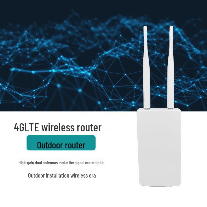 Outdoor Waterproof 4G LTE Router: PoE-Powered, CPE Card-Insert, Mobile WiFi Hotspot.