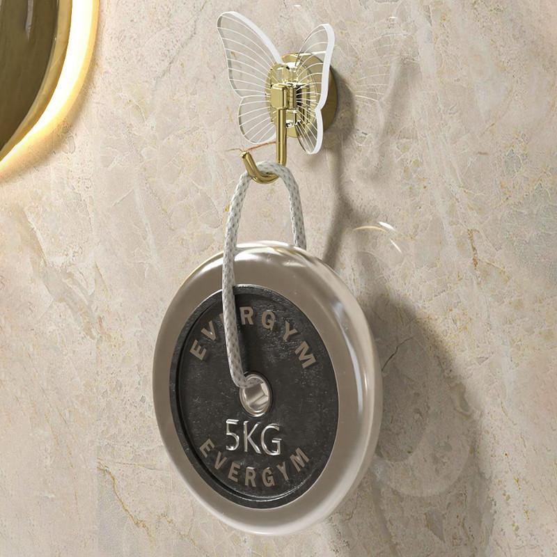 2 шт. креативные крючки-бабочки для ванной комнаты, настенные крючки без отверстий, не оставляющие следов крючки для одежды, сильные липкие крючки для прихожей