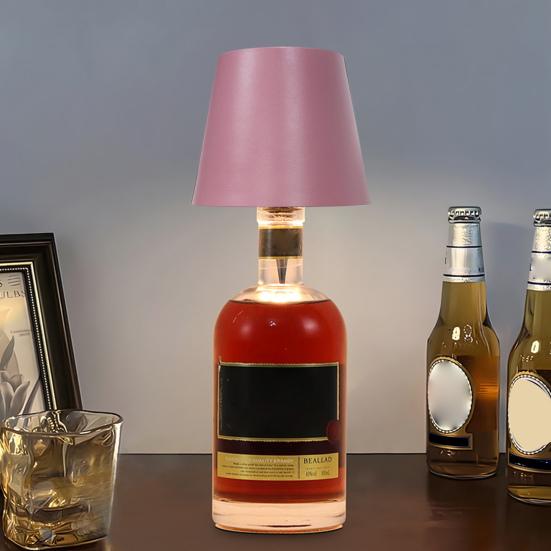 Беспроводная лампа для бутылок вина, 3 цвета, регулируемая яркость, перезаряжаемая, беспроводная, сенсорное управление, светодиодная настольная лампа для дома, офиса, бара, кафе, украшения