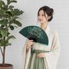 Bamboo Frame Folding Hand Fan Peony Flower Dance Fan Gentle Design Retro Handheld Fan  Gift Giving