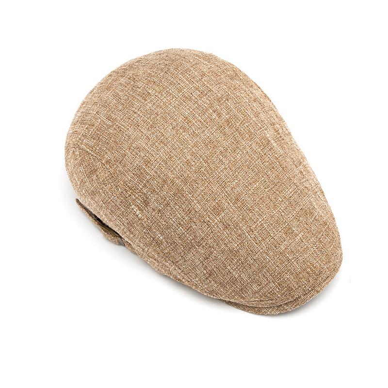 Весна-лето дышащий льняной берет мужской британский винтажный кепка однотонная кепка-газетчик