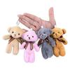 Delightful Short Soft Fur Bear Plush Keyring Perfect For Couples And Adorable Gifts