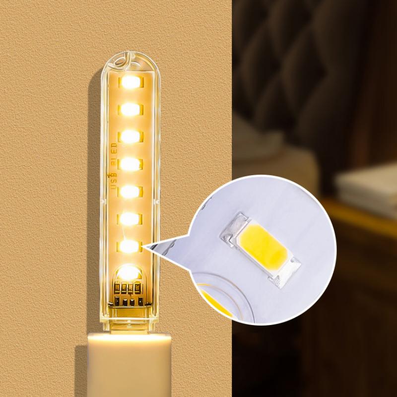 Тонкие и портативные USB светодиодные лампы для чтения, 2 шт. с диодами SMD 5630/5730, варианты теплого и белого света