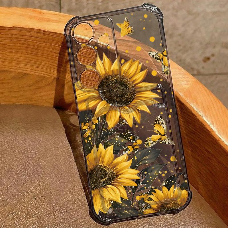 Чехол-карманник с принтом «Маленький цветок» для Samsung Galaxy S26 S25 Ultra S23 S24 FE A57 A17 A56 A55 A25 A16 A36 A15 5G Мягкий чехол