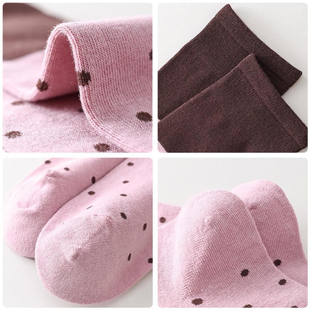 Женские мягкие хлопковые длинные носки в горошек, цветные блоки, гольфы до колена, милые корейские носки в стиле Харадзюку для колледжа, махровые носки