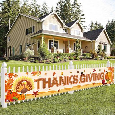 Осенние флаги для украшения двора, День благодарения, праздничная атмосфера, макет, постер, на заказ