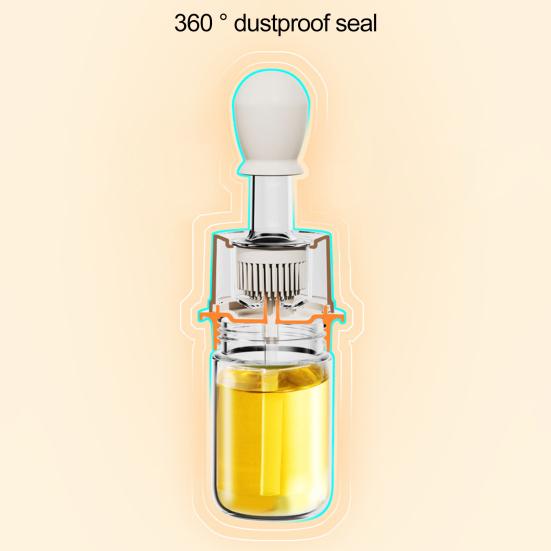Yousheng 180 мл контейнер для масла, герметичный, предотвращает смешивание, мягкие щетинки, герметичный, термостойкий, бутылка для хранения масла с кисточкой, кухонные гаджеты