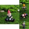 Set Of 4pcs Miniature Naughty Gnome Statues For Whimsical Garden Decor And Fun