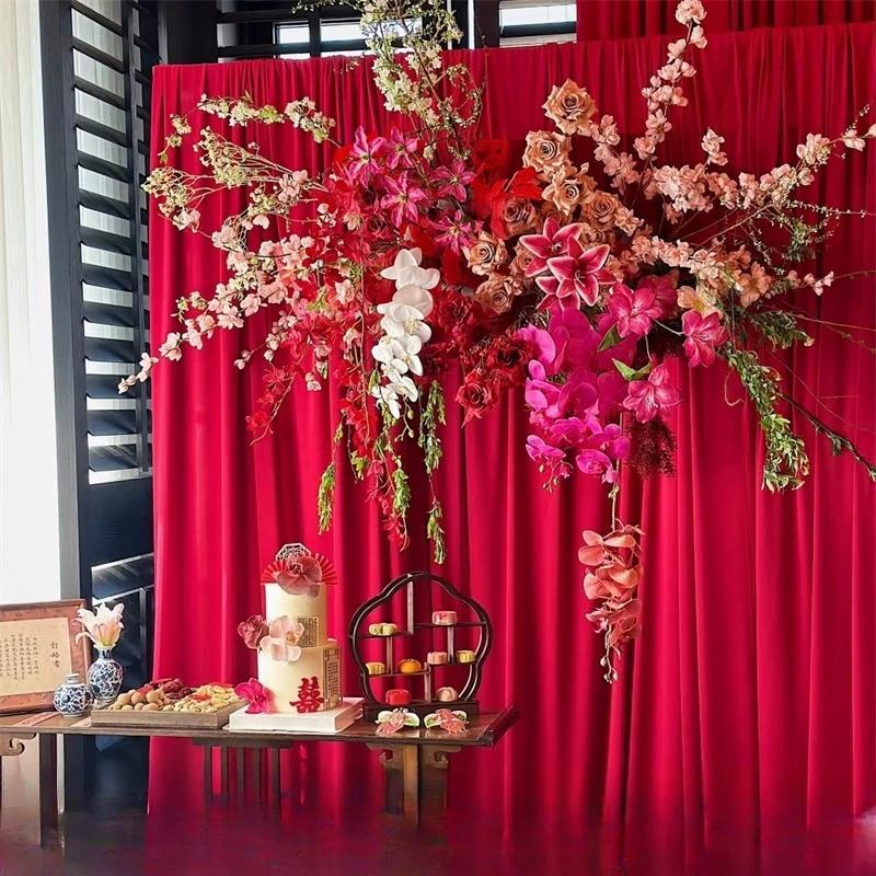 Однотонная красная бордовая ржавая шифоновая ткань драпировка жоржет для платья юбки рубашки украшения платья ручная работа DIY материал для одежды