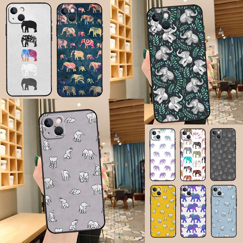 Cute Baby Elephant Case For Oppo A96 A76 A16 A60 A98 A58 A78 A18 A38 A80 A40 A77 A57 A17 A74 A54 A94 A15 A5 Pro