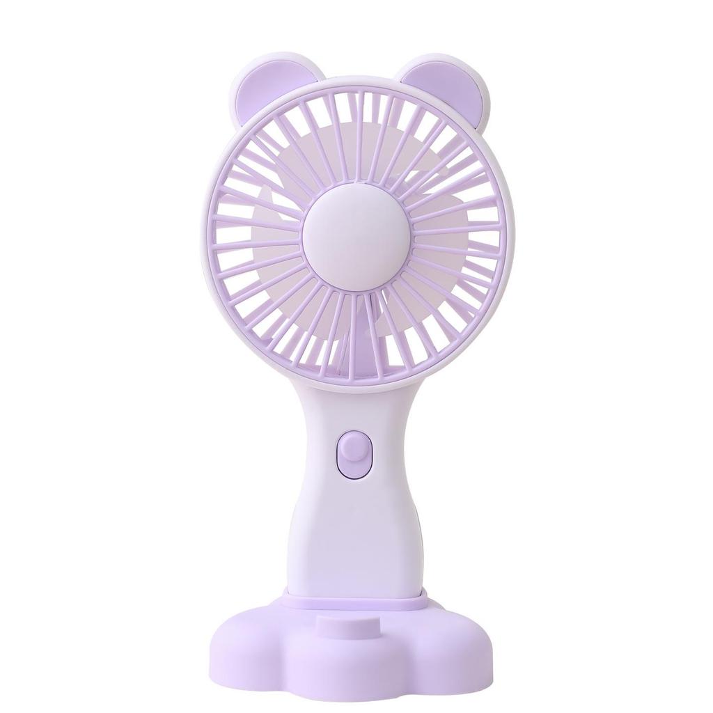 Cartoon Mini USB Rechargeable Portable Fan for Students - Desktop & Handheld