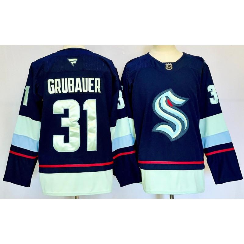 Mens NHL Team Hockey Training Jersey Long Sleeve Fleece Top Utah Grizzlies Columbus Blue Jackets Seattle Kraken