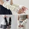 Fingerless Long Wrist Gloves False Sleeves Elbow Mittens Cool Knitted Gloves for Y2k Spice Girls