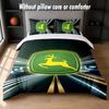 John Deere Design Bed Bedding Set 1 Duvet Cover + 2 Pillowcases Soft Breathable Household Bed Linens
